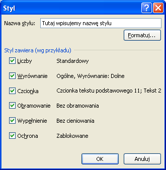 należy: Zaznaczyd wszystkie dane Wybrad na karcie Narzędzia główne polecenie Formatuj jako tabelę Wybrad jeden z możliwych formatów 1.