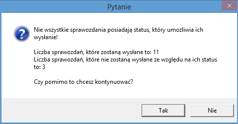 Rysunek 83. Otwierania listy sprawozdań Następnie trzeba zaznaczyć na liście sprawozdań paczki przeznaczone do wysłania i rozwinąć menu dostępne pod przyciskiem Przygotuj do wysłania.