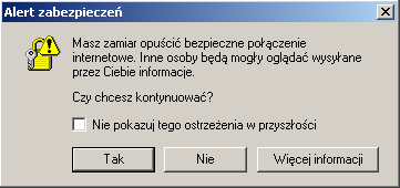 Żeby zamknąć okno, należy wybrać przycisk OK.