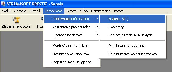 do ryczałtu. Usługi ryczałtowe w sekcji tej dodajemy usługi, które mają być fakturowane, określamy ich ilość oraz cenę. Ilość w kolumnie Rycz. zrealiz.