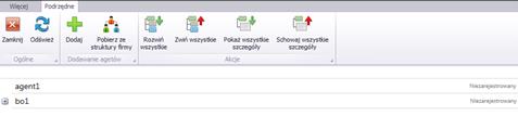 93 Sprawdzanie poprawności konfiguracji Po zatwierdzeniu konfiguracji dodani agenci podrzędni pojawią się na liście. Rys.