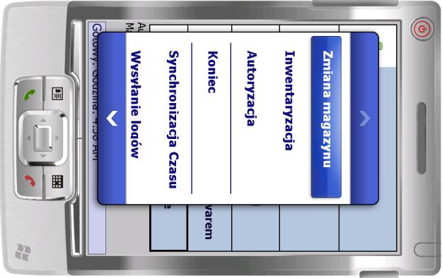 zewnętrznego OPCJE DODATKOWE Funkcje realizowane przez terminal Mapowanie kodu z towarem Zmiana magazynu ( w ramach uprawnień) Inwentaryzacja Autoryzacja zmiana użytkownika Synchronizacja czasu z