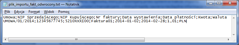 Wiersze w pliku: 01 tuf004 PL 02 Numer Wniosku Nazwa Sprzedajacego Adres Sprzedajacego NIP Sprzedajacego Nazwa Kupujacego Adres Kupujacego NIP Kupujacego pole puste pole puste numer faktury data