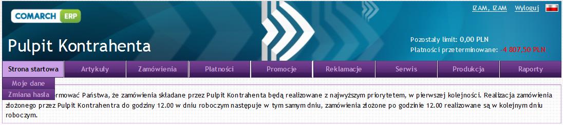 16.6.1 Moje dane Rysunek 16.36 Podstawowe elementy widoczne niezależnie od wybranej funkcji.