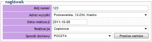 Akcje Z poziomu Koszyka możliwe jest użycie następujących opcji: Pokaż szczegóły elementów rozwija szczegóły elementów dodanych do Koszyka Ukryj szczegóły elementów ukrywa szczegóły elementów