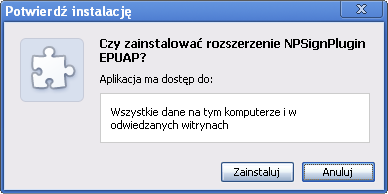 instalacja zakończy się sukcesem, jeżeli uprzednio zostanie odpowiednio skonfigurowana przeglądarka.