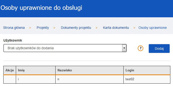 Po założeniu konta typu Beneficjent subkonto użytkownik posiada domyślnie następujące uprawnienia: Nie posiada dostępu do żadnych projektów wnioskodawcy/beneficjenta; Posiada dostęp do kafla