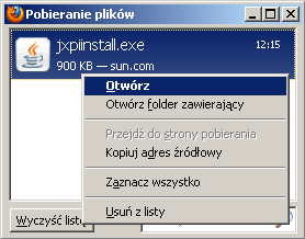 B) Może się zdarzyć, że przeglądarka nie zapyta o miejsce zapisania pliku.