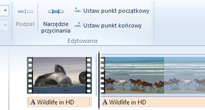 30 Wimmer Windows Live Movie Maker 2011: Wybieranie materiału do filmu Zauważ, że gdy przesuwasz kursor tymi dwoma narzędziami, automatycznie przesuwany jest kursor w panelu projektu.