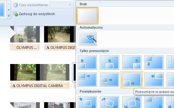 50 Wimmer Windows Live Movie Maker 2011: Animacje Kliknij slajd. Przejdź do wstążki Animacje. Wybierz efekt kadrowania.