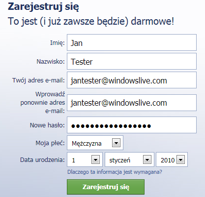 74 Wimmer Windows Live Movie Maker 2011: Serwisy społecznościowe Rysunek 109 - Rejestrowanie w Facebooku (1) Kliknij przycisk