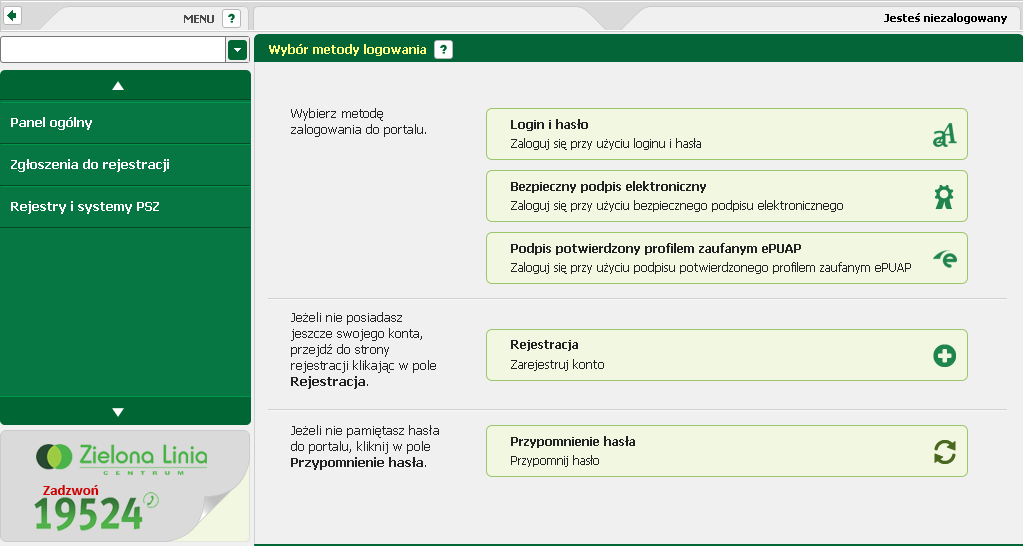 Rejestracja i uwierzytelnianie kont Po kliknięciu w ikonę następuje przejście do strony która oferuje logowanie, rejestrację