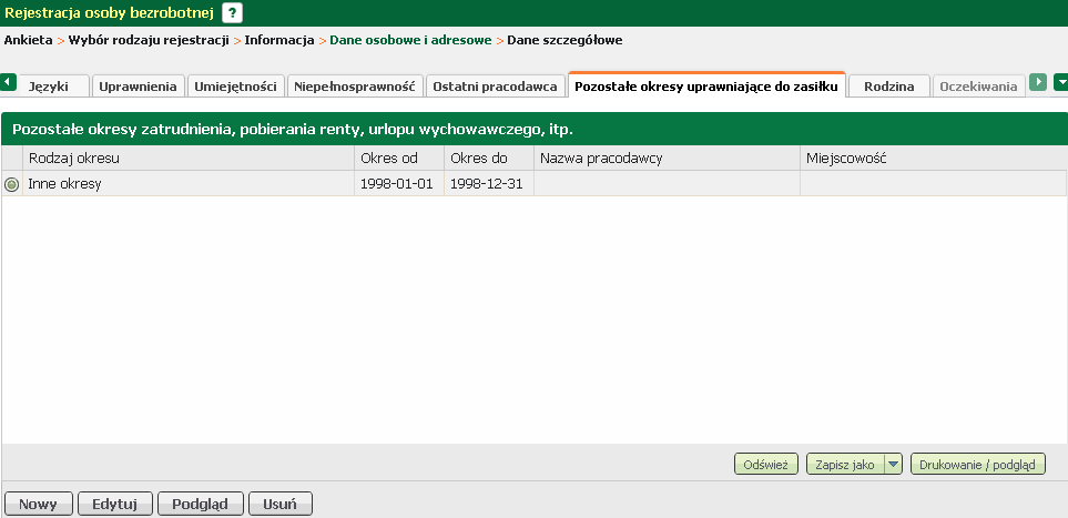 Rejestracja beneficjentów 3.