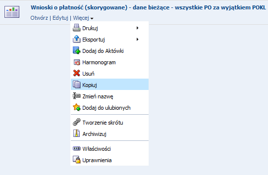 4 Modyfikowanie raportów w systemie 4.1 Wnioski o płatnośd - Dane do sprawozdawczości. Wnioski o płatnośd 2 Aby zmodyfikowad przykładowy raport w systemie OBIEE należy: 1.