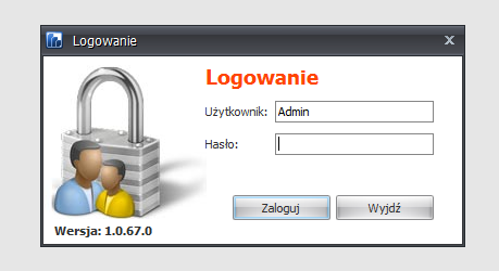 Rozdział 4, Rozpoczęcie pracy Do programu może logować się jednocześnie dowolna liczba użytkowników, nie ma też ograniczenia co do unikalności loginów ani złożoności haseł.