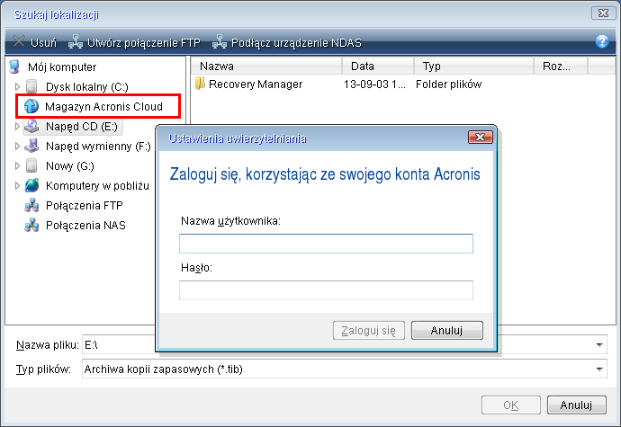 3. Na ekranie głównym wybierz Moje dyski poniżej opcji Odzyskaj. 4. Aby dodać kopię zapasową online dysku systemowego lub partycji systemowej do listy kopii zapasowych, kliknij Przeglądaj. 5.