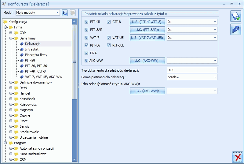 Rys. 9 Parametry w Konfiguracji programu 2.