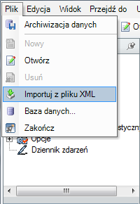 Rysunek 31. Import słownika reguł kontrolnych W kolejnym kroku należy wskazać plik zawierający aktualizację reguł kontrolnych.