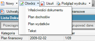 Rysunek 45. Pasek narzędzi w oknie edycji załącznika W oknie edycji załącznika, nad obszarem roboczym znajduje się pasek narzędzi z opcjami (rys.