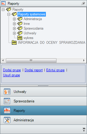 5. Moduł Raporty 5.1. Funkcje modułu Raporty Moduł Raporty służy do prezentowania danych zebranych w systemie SJO BeSTi@ w zdefiniowanym uprzednio układzie graficznym.