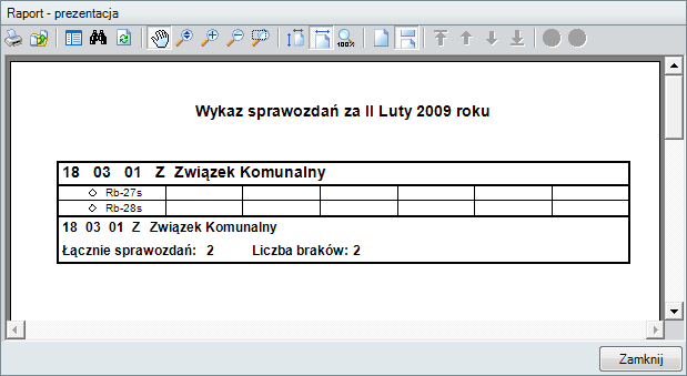 5.4. Generowanie raportu Raporty systemowe są to inaczej podglądy wydruku i nie mogą być uruchamiane z poziomu modułu Raporty, ponieważ wymagają dodatkowych parametrów, które są pobierane podczas