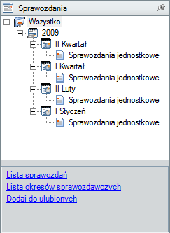 Rysunek 2. Lewy panel - okno modułów Każdemu modułowi programu przypisane jest osobne drzewo nawigacyjne.