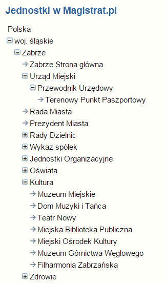 1.1.4 Dostęp do stron systemu MAGISTRAT.pl Dostęp do informacji publicznych zawartych w systemie MAGISTRAT.pl możliwy jest poprzez stronę główną Magistratu: www.magistrat.