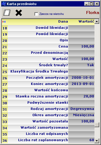 12 Chomik Formularz filtrowania danych. Filtr przyspiesza wyszukiwanie i ogranicza zasięgi tabel np. do zestawienia przedmiotów o rodzaju Kot.