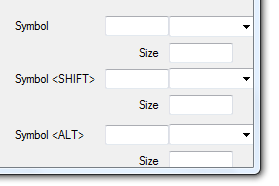 Rysunek 36 Podgląd klawiatury w Layout Editor przy włączonych przyciskach SHIFT i ALT Oprócz działania poszczególnych przycisków, możemy wpływad również na ich wygląd.