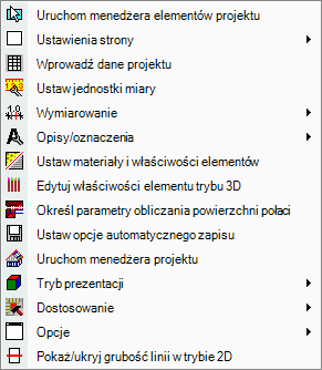 Eksportuj wszystkie rysunki do programu ViCADo: Podobnie jak w przypadku eksportu pliku w formacie MBz tą różnicą, że ten format został dopasowany specjalnie do programu. Vicado Plan.