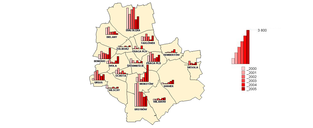 60,0% 50,0% 40,0% 30,0% 20,0% 10,0% 0,0% Bemowo Białołęka Bielany Mokotów Ochota Praga Południe Praga Północ Rembertów Śródmieście Targówek Ursus Ursynów Wawer Wesoła Wilanów Włochy Wola Żoliborz w y