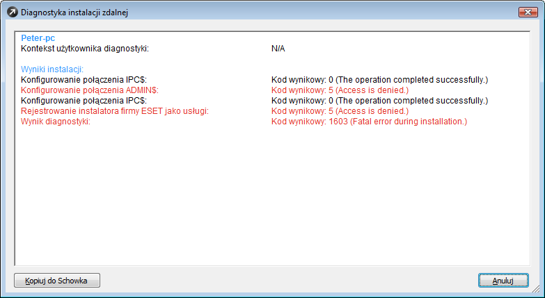 /INSTMFC powoduje zainstalowanie bibliotek MFC dla systemu operacyjnego Microsoft Windows 9x, wymaganych do poprawnego działania aplikacji ERA.