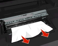3 Chwyć mocno papier z obu stron i delikatnie go wyciągnij.
