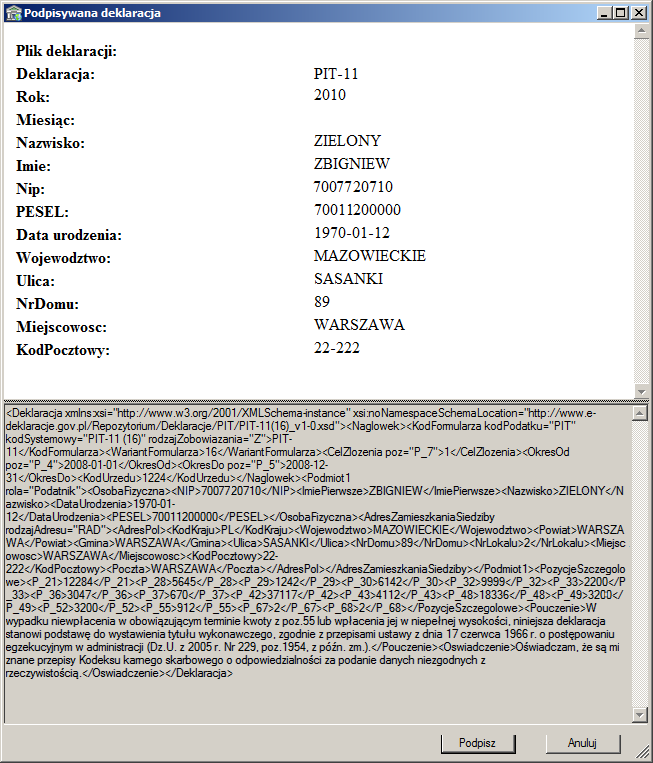 14 22 Podręcznik użytkownika Symfonia Kadry i Płace W polu Magazyn należy wybrać typ magazynu w którym są przechowywane certyfikaty.