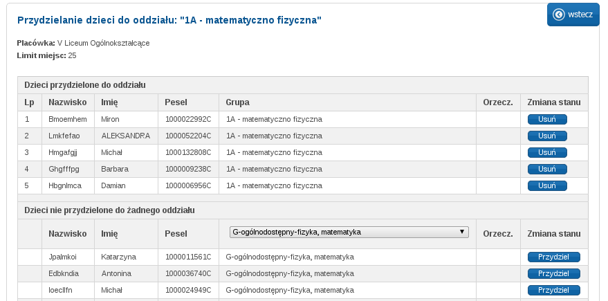 Nabór Elektroniczny: Powiązanie oferty edukacyjnej z