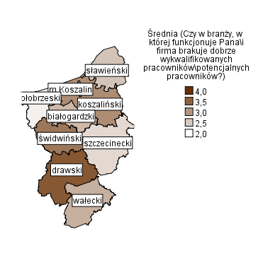 Mapa natężeń 44. Badanie własne. N=800.