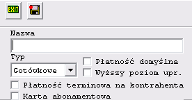 S t r o n a 12 Typy płatności Domyślnie w systemie są zdefiniowane dwa typy płatności takie jak : - Gotówka - Karta Aby zdefiniowad nowy typ płatności używamy klawisza (nowy) Podczas zakładania