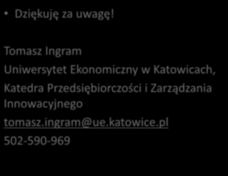 Dziękuję za uwagę!