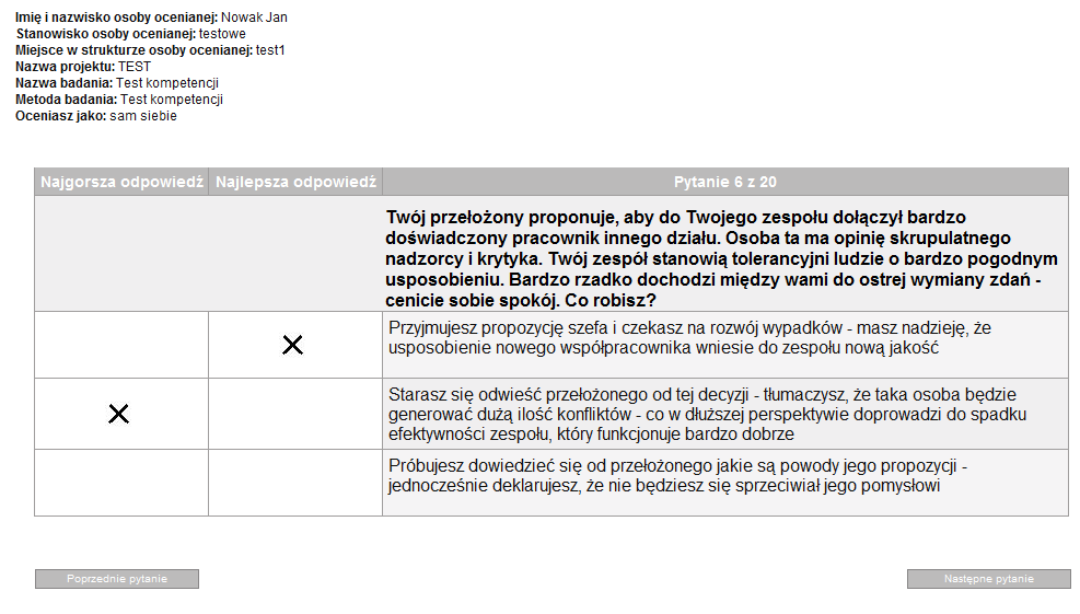 Badania kompetencji pracowników z wykorzystaniem testów kompetencji W zakresie badania kompetencji pracowników z wykorzystaniem testów kompetencji eduportal oferuje następujący zakres