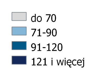 Wzrost liczby podmiotów gospodarczych Liczba podmiotów przypadających na