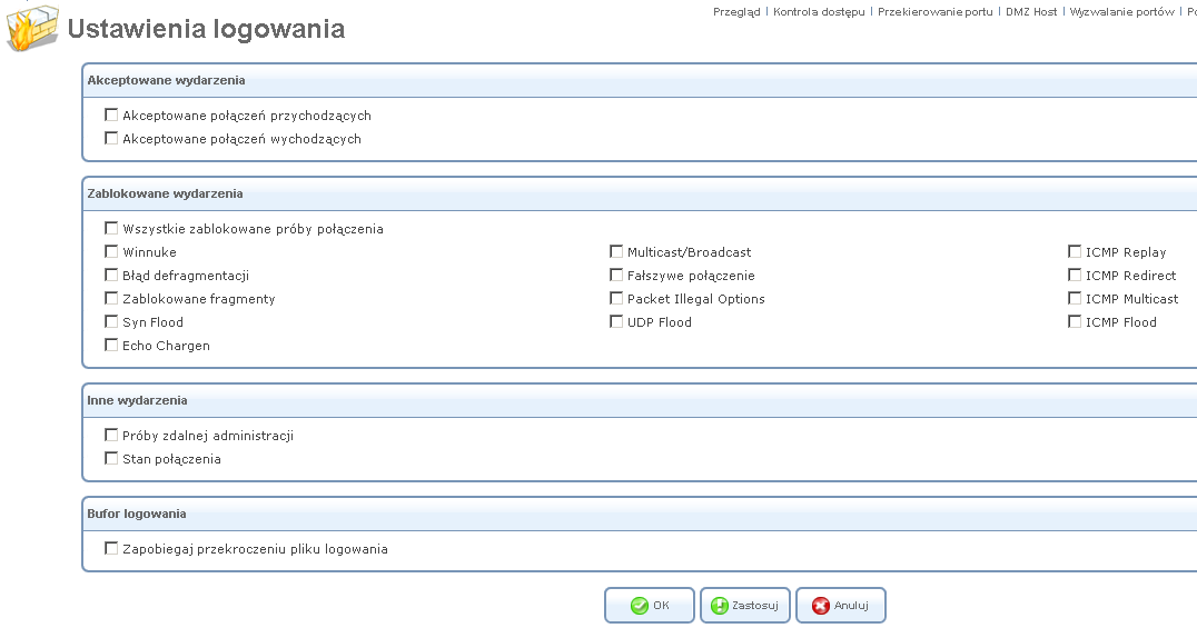 Rysunek 5.33 Ustawienia logowania 2.