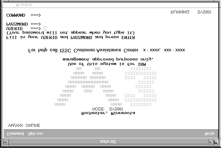 Rysunek 7-11. Okno dialogowe Nowa sesja 3270 Uwaga: Do logowania można użyć nazwy systemu lub adresu IP.