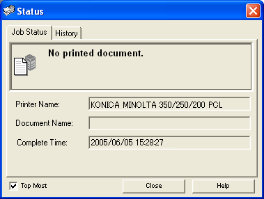 11 Ustawienia różne Wyświetlacz statusu Print Status Notifier monitoruje status drukowania i wyświetla go na ekranie statusu.