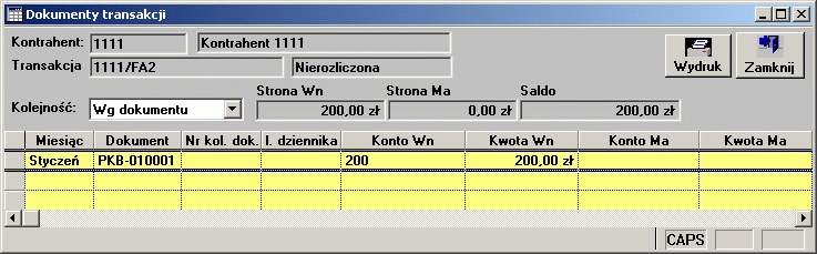 Kartoteki systemu FK W oknie po prawej stronie widoczna dodatkowo jest grupa opcji - Dokumenty, która opisana została niżej w tym rozdziale oraz grupa opcji - Rejestr Not, gdzie użytkownik ma