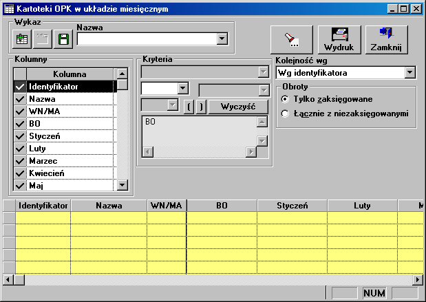 Kartoteki systemu FK 6.10.