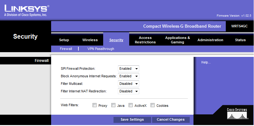 1.2.3 Ustawienia Firewalla Firewall, czyli zapora ogniowa, pozwala na zabezpieczenie naszej lokalnej sieci od strony Internetu.