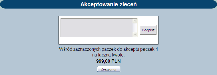 Dla każdej paczki dostępne są następujące dane Lp.