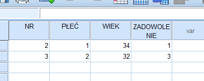 Po kliknięciu OK pojawi się nowy zbiór danych utworzony ze starych dwóch zbiorów. Zapiszmy plik jako ZBIÓR3.