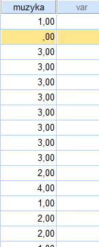 W menu Definiuj wartości wpisujemy wartość (lub wartości), które mają być zliczane, podobnie jak w opcji rekodowania).