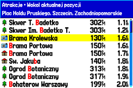 Wyszukiwanie obiektu Za pomocą Menu Wyszukiwania możesz wyszukać adresów, punktów: żywność i napoje, usługi paliwowe, hotele, banki, bankomaty, miejscowości, sklepy, waypointy oraz inne interesujące